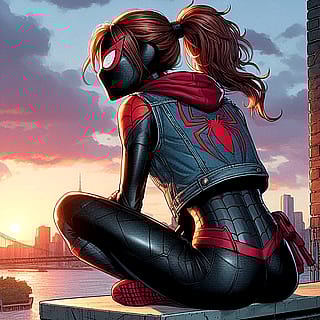 My character Redback (Tanya Wilcox Townley) enjoying the sunset.'