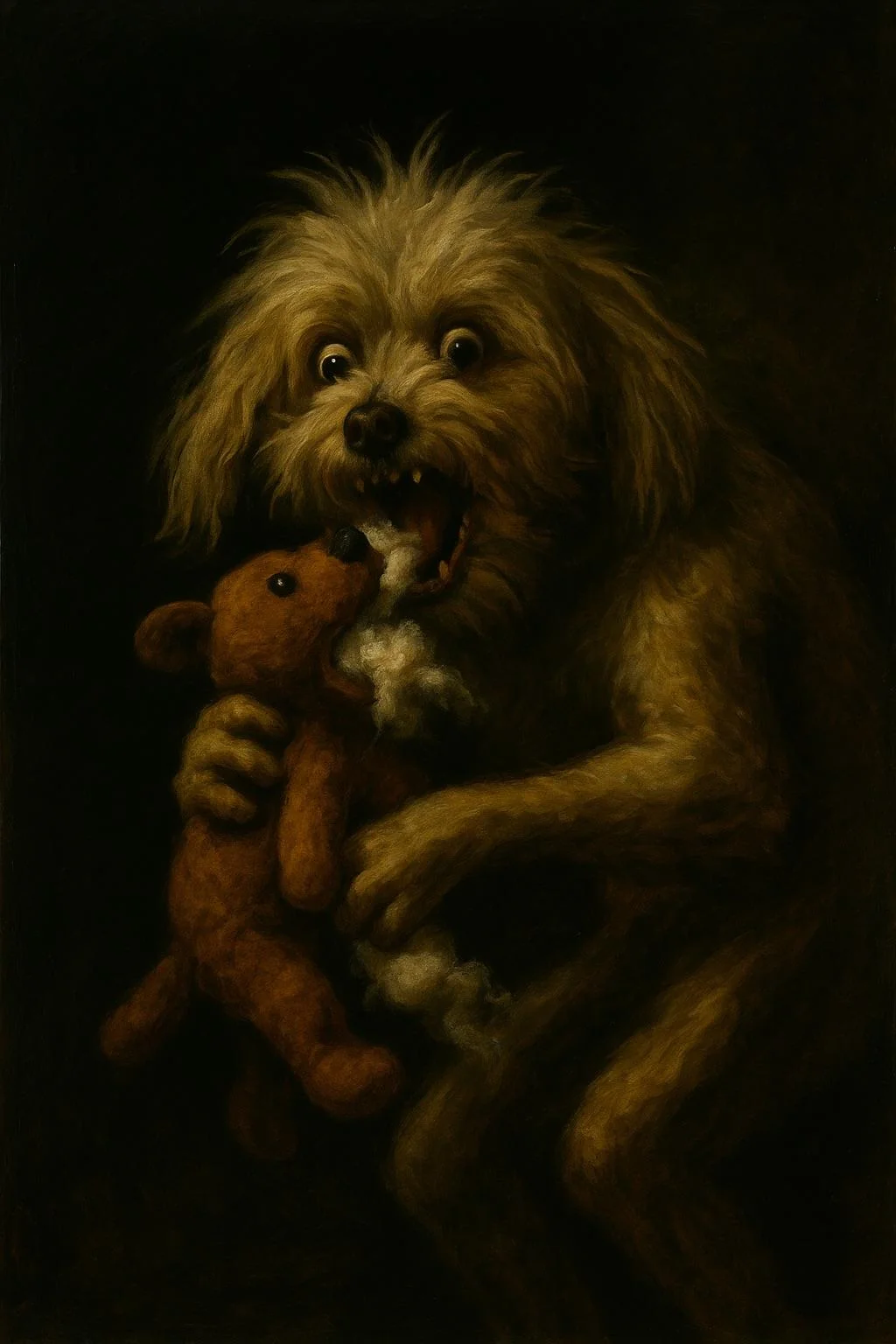 Asked ChatGPT to make my dog the subject of "Saturn Devouring His Son" picture 2 of 2