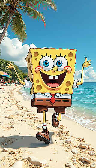 SpongeBob spring break on Bora Bora ~'