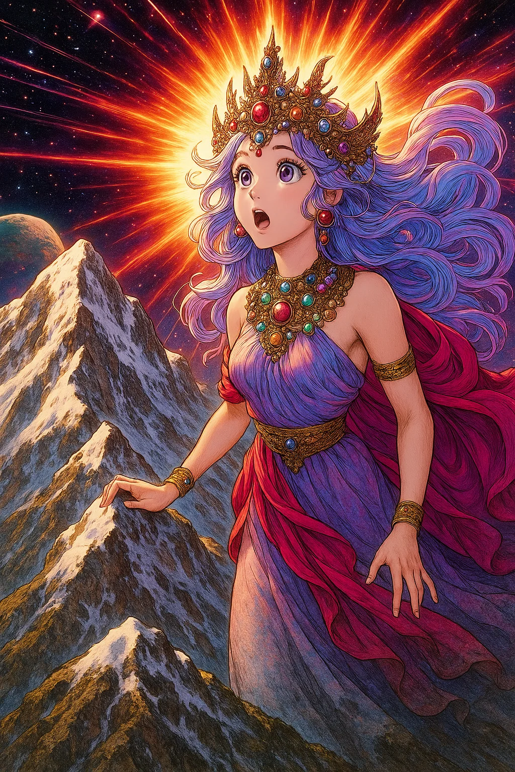 End of the world, supernova, goddess watches end of her creation. picture 1 of 1
