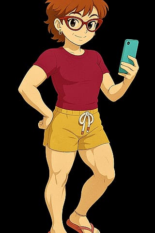 I thought it would be cute to do a cartoon version of me'