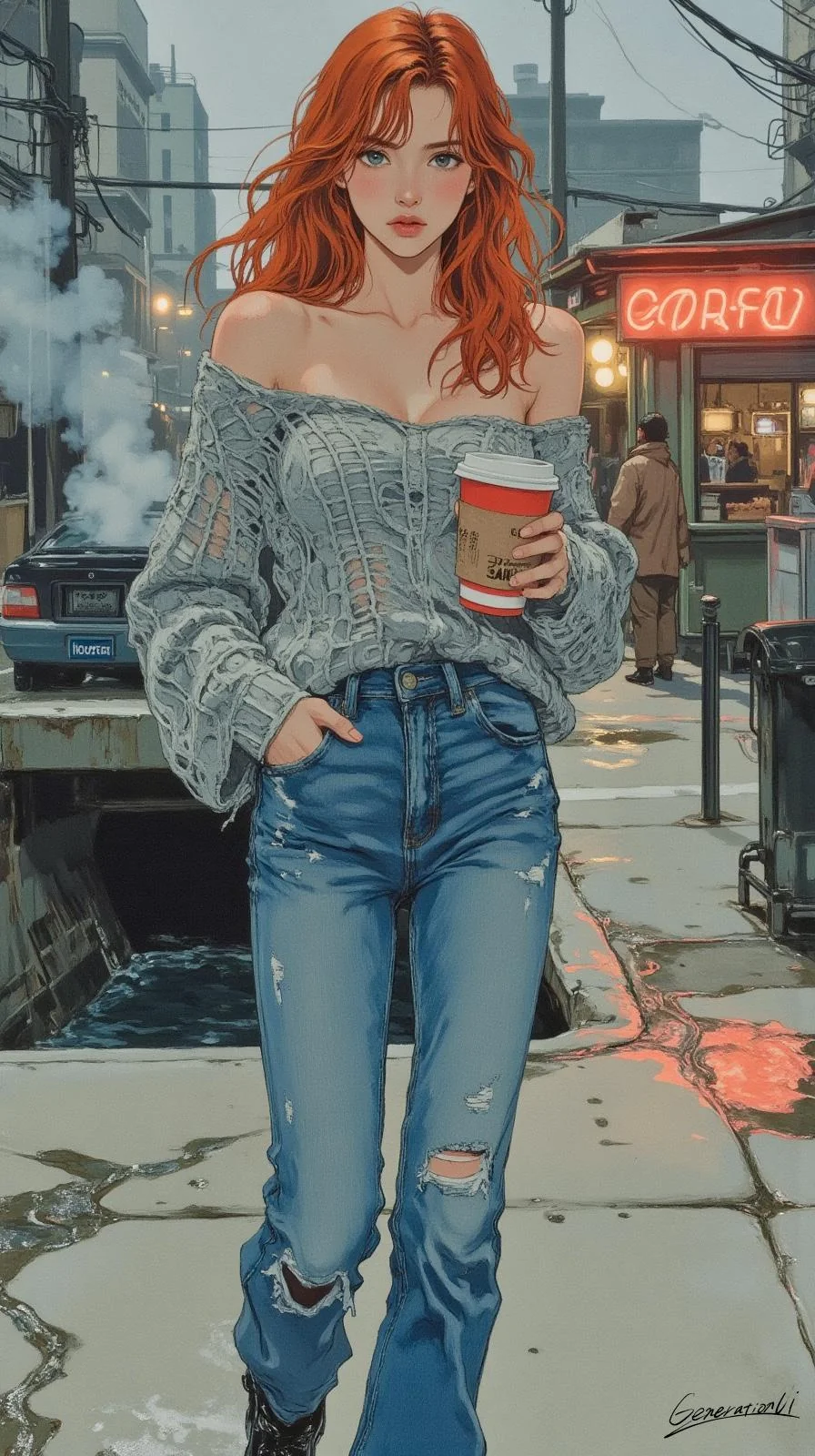 In Front of the Alley Café / Phone Wallpaper Archives picture 1 of 1