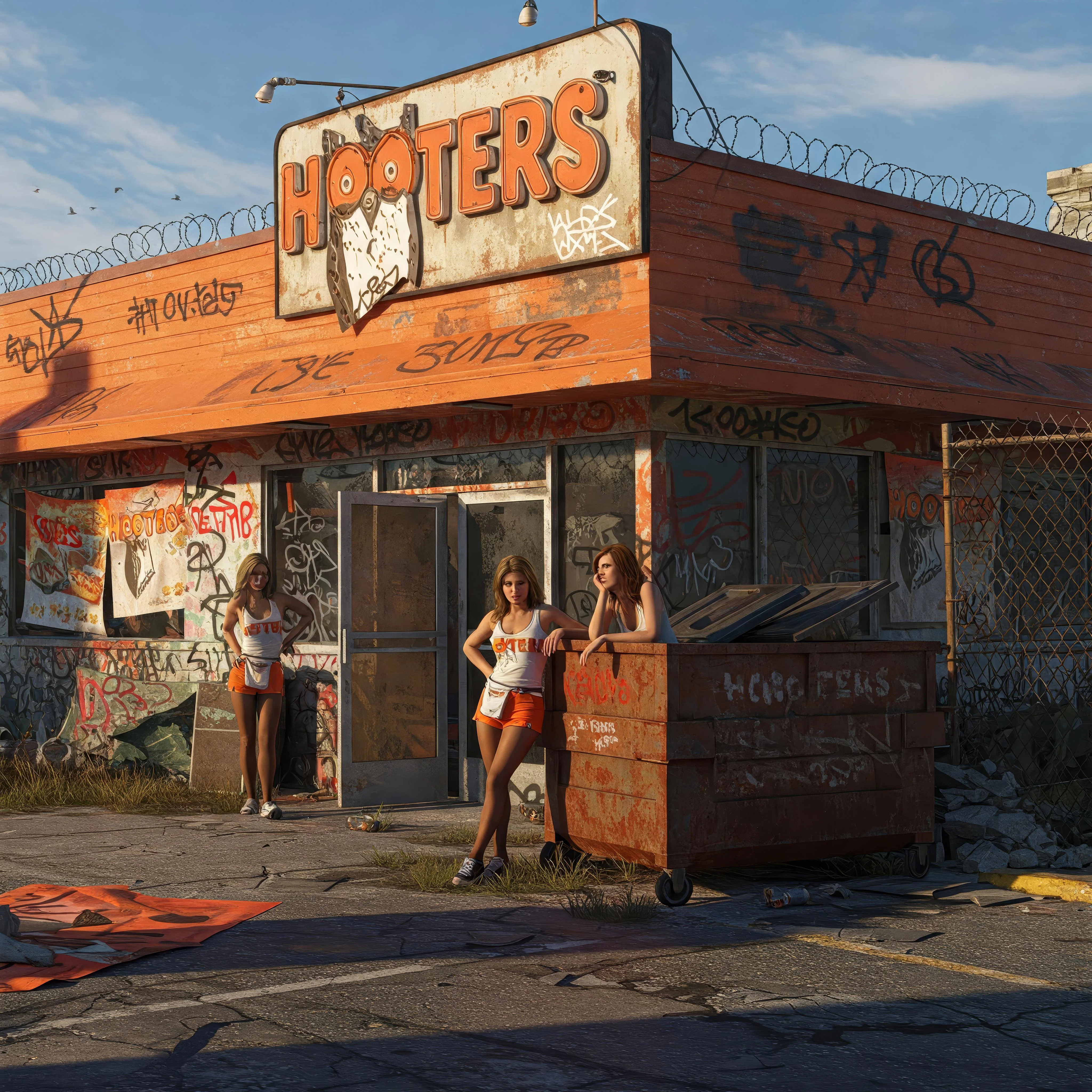 A Post-Apocalyptic Hooters Restaurant picture 1 of 1