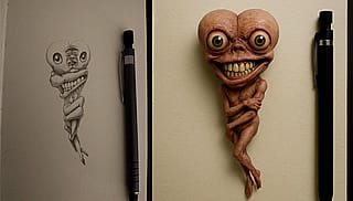 I ran a few of my artworks & sketches through ChatGPT, asking it to make them look like realistic photographs'