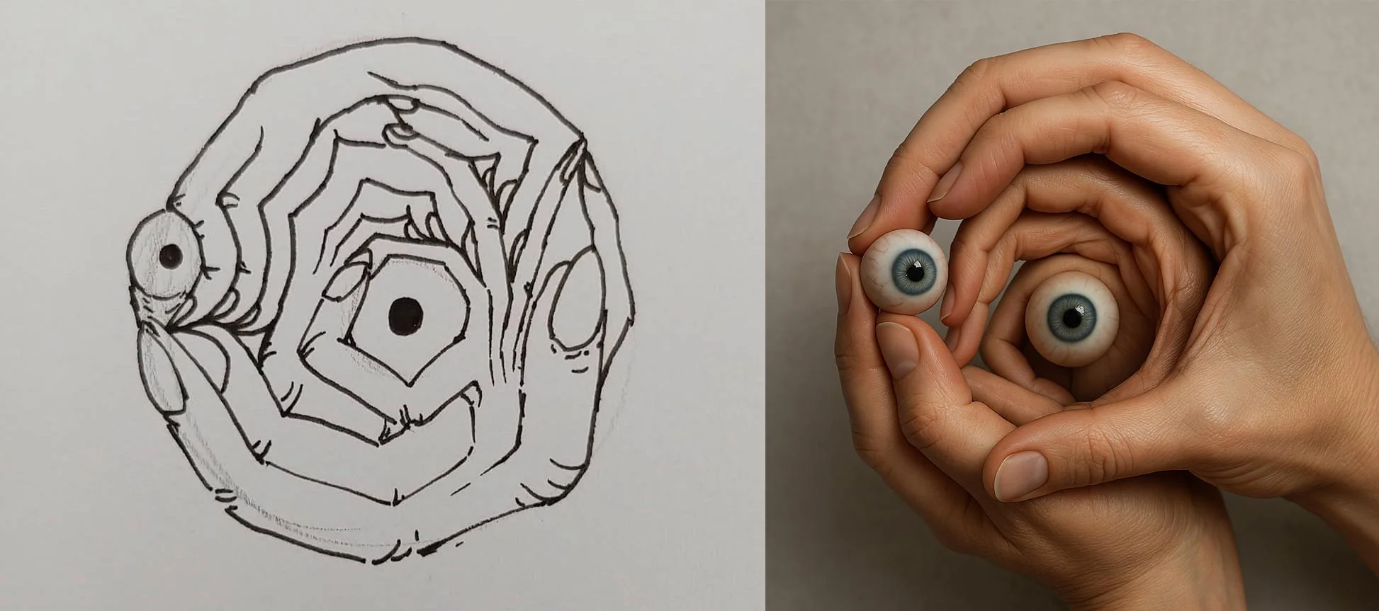I ran a few of my artworks & sketches through ChatGPT, asking it to make them look like realistic photographs picture 9 of 19