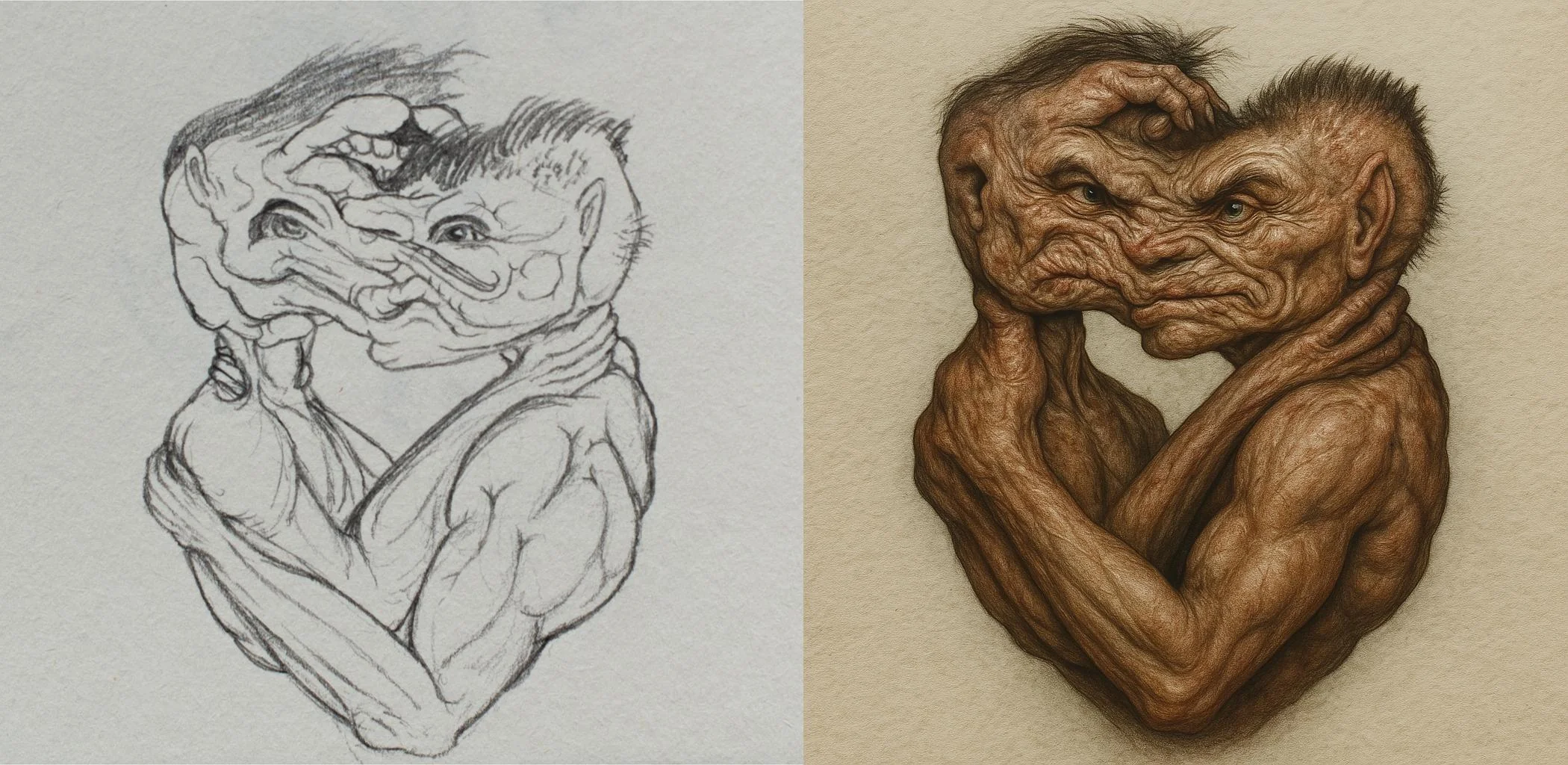 I ran a few of my artworks & sketches through ChatGPT, asking it to make them look like realistic photographs picture 13 of 19