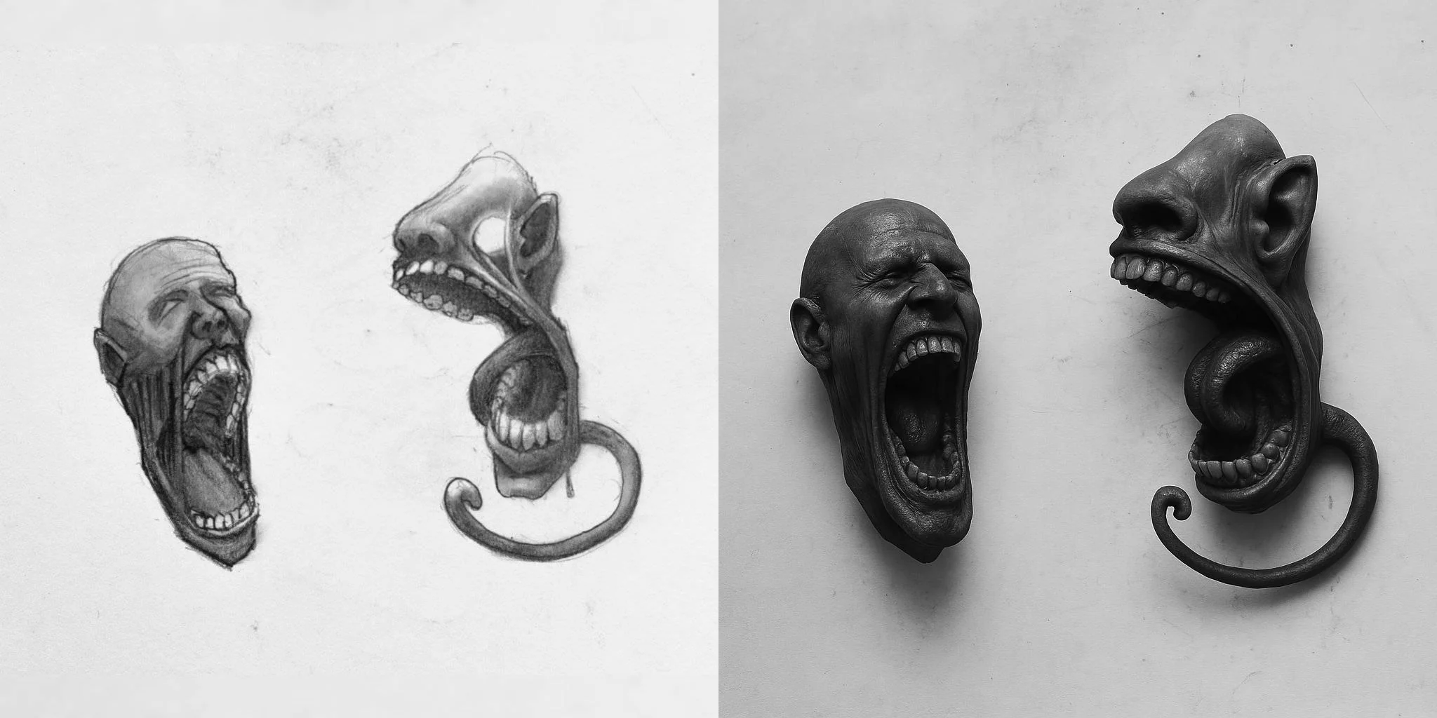 I ran a few of my artworks & sketches through ChatGPT, asking it to make them look like realistic photographs picture 14 of 19