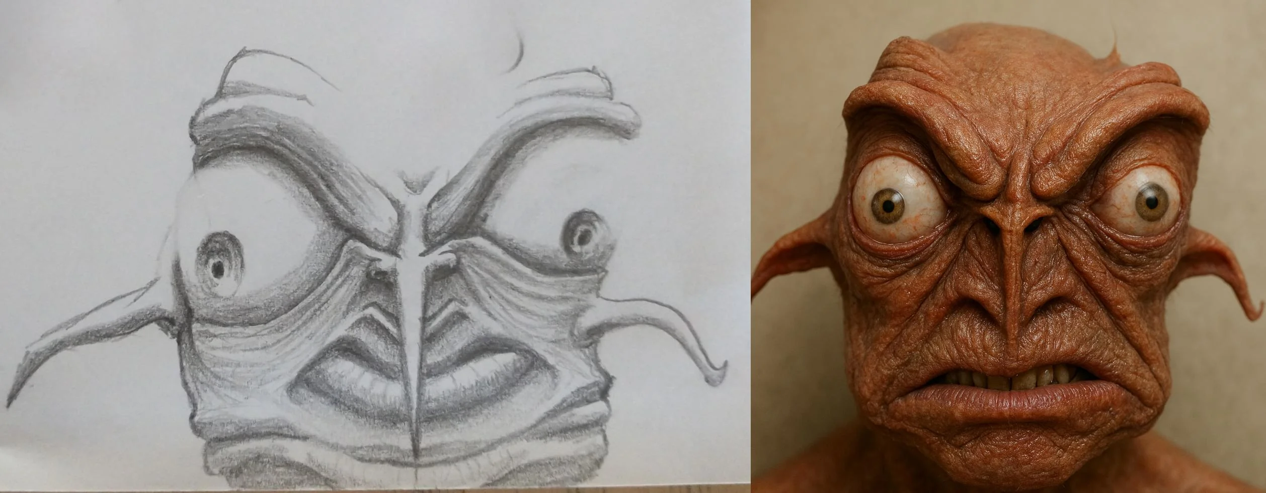 I ran a few of my artworks & sketches through ChatGPT, asking it to make them look like realistic photographs picture 16 of 19
