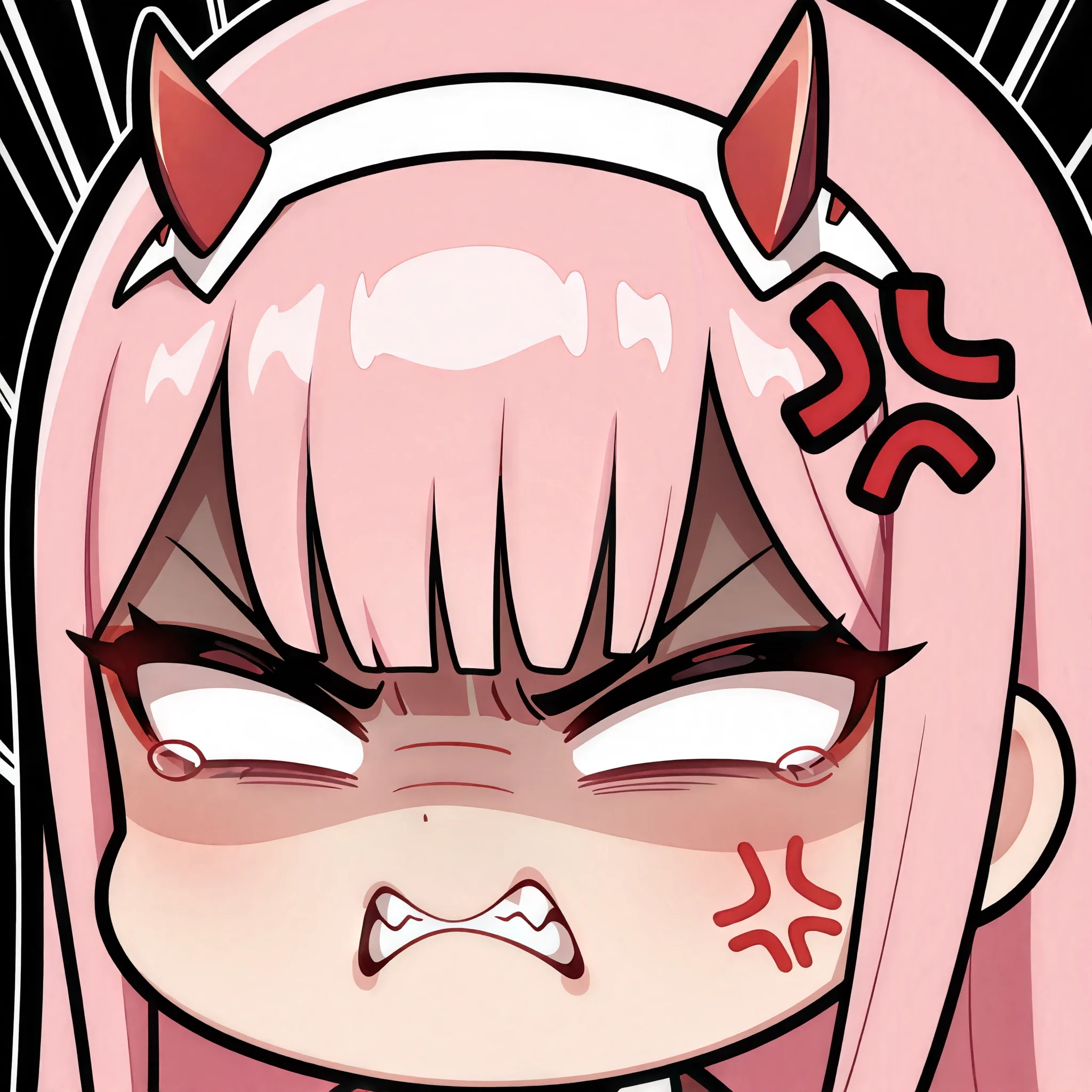 Some Zero Two Chibi Emotes done using local model picture 1 of 9
