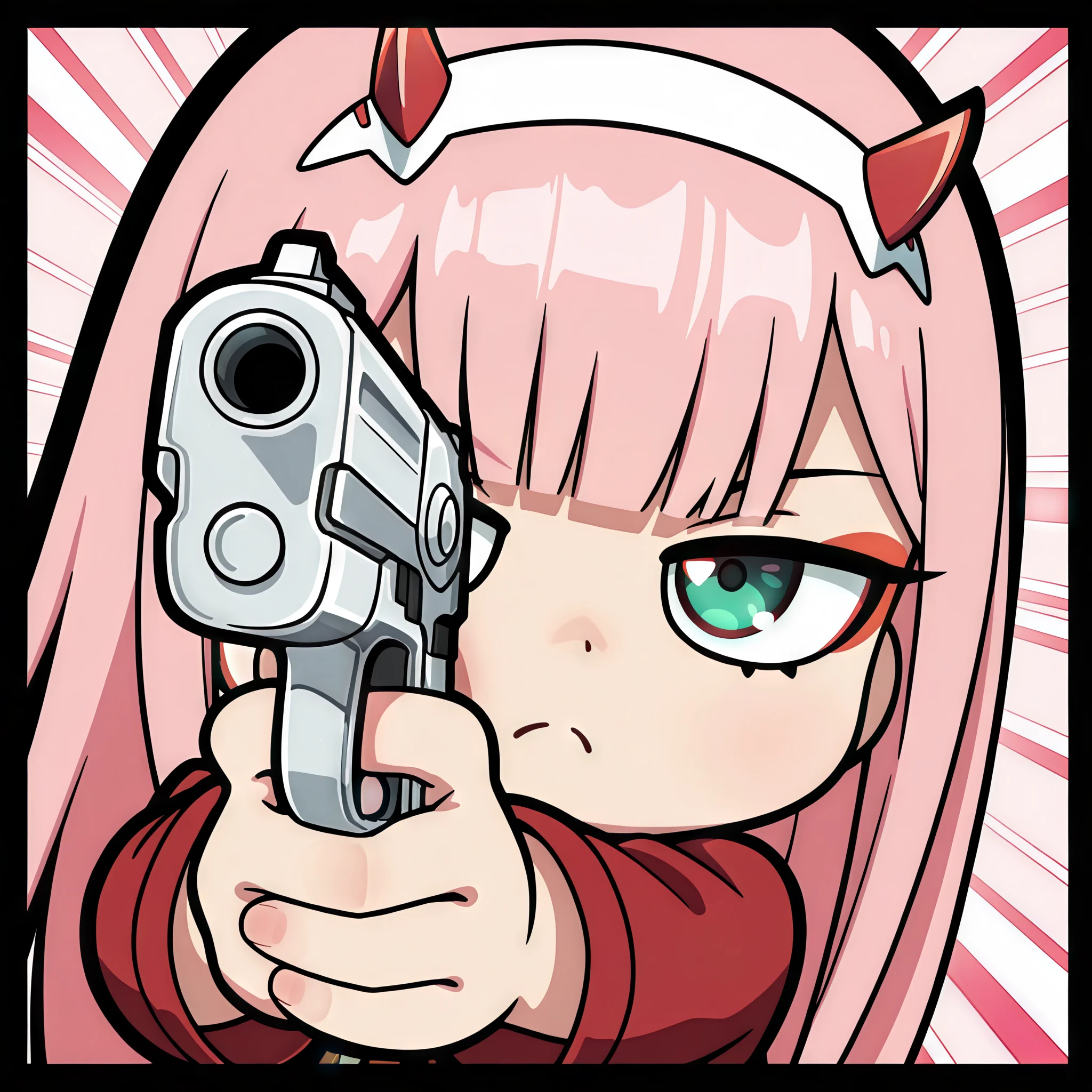 Some Zero Two Chibi Emotes done using local model picture 9 of 9
