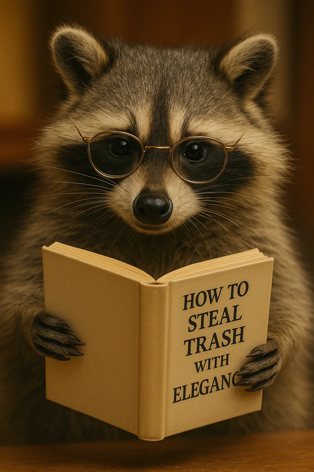 created this image to capture the idea of a refined raccoon picture 1 of 1