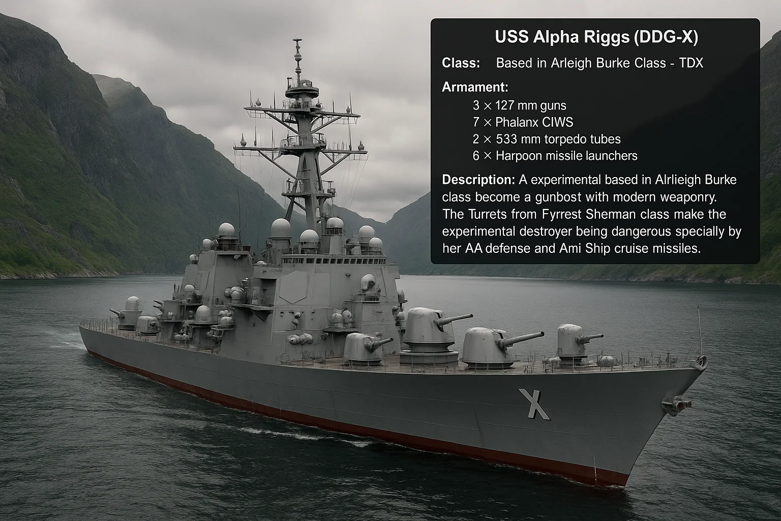 My attempts in making a destroyer based in Arleigh Burke class but failed misserably picture 1 of 2