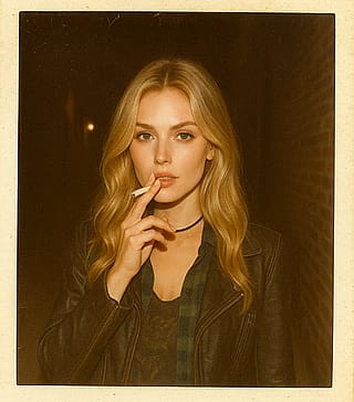 Creating Michelle, circa 1999. With leather jacket + flannel combo, strongly rooted in late 90s grunge-influenced street fashion, precursor to the 2000s "rock-chic" look.'