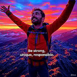 Be strong, unique, responsible. Living by these words, one peak at a time. What inspires you?'