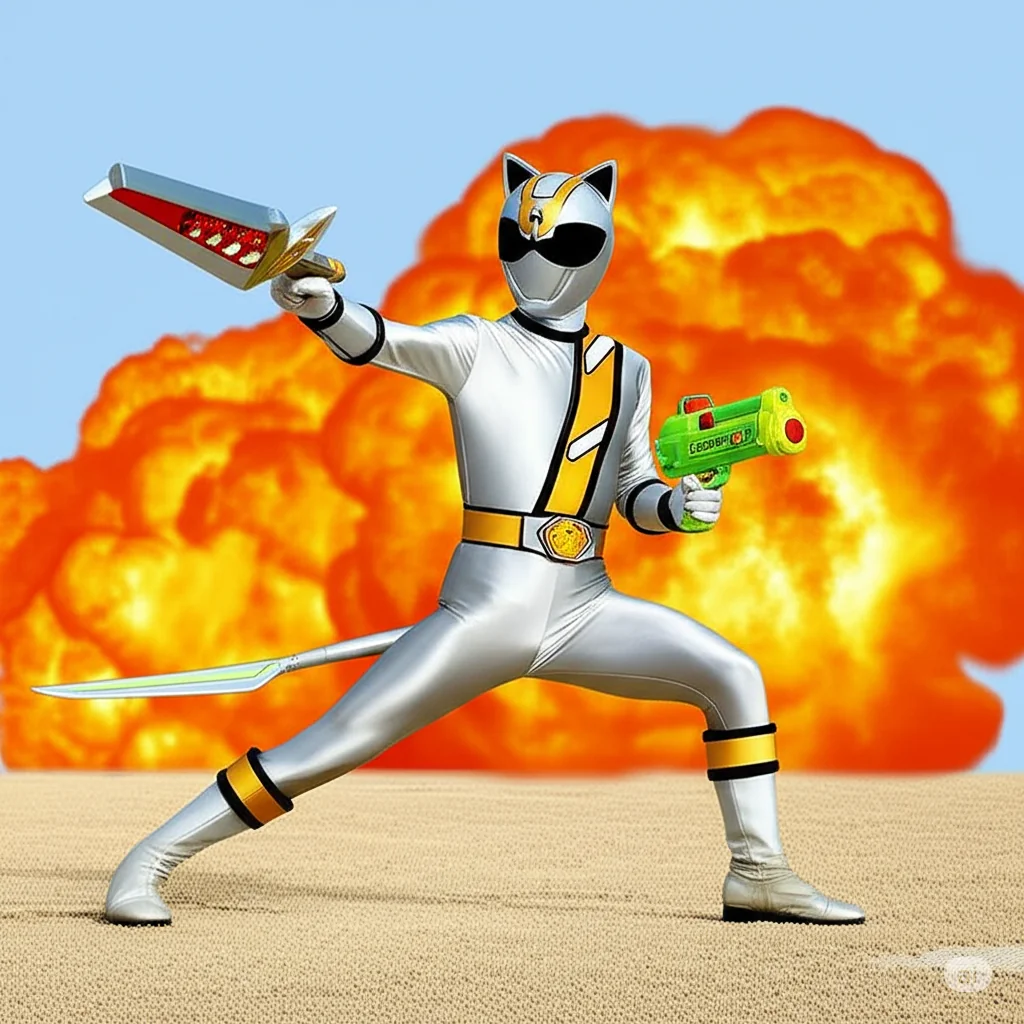 My cat as a Super Sentai warrior (source of power rangers) picture 2 of 3
