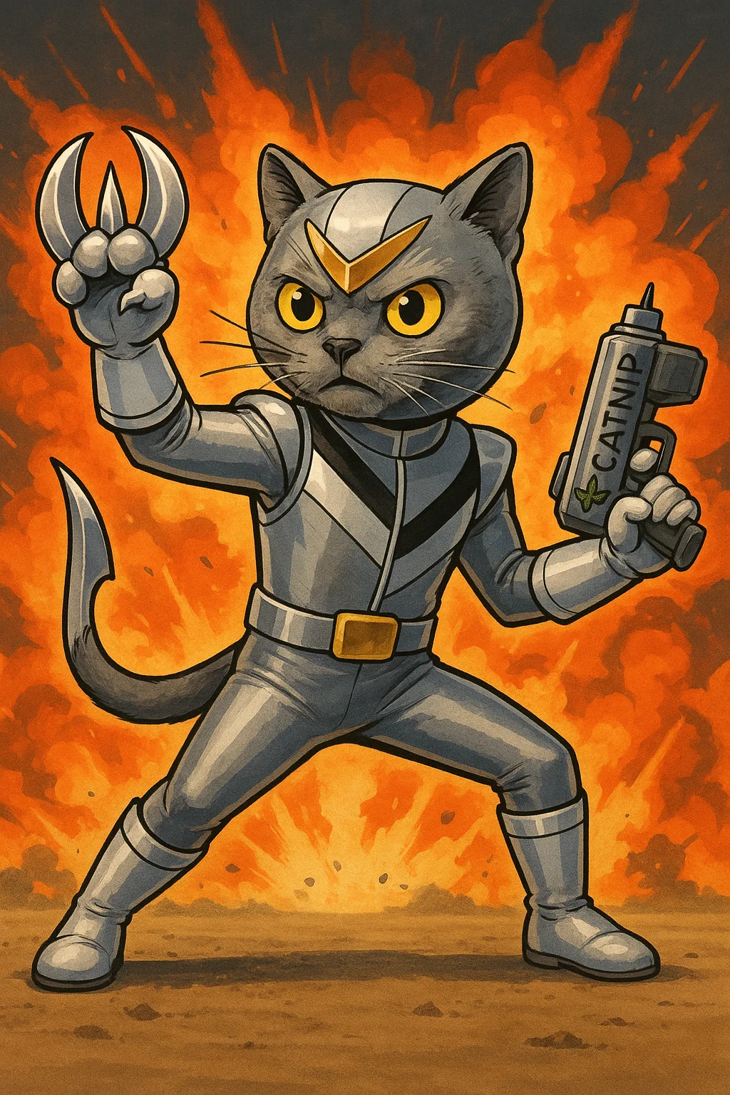 My cat as a Super Sentai warrior (source of power rangers) picture 3 of 3