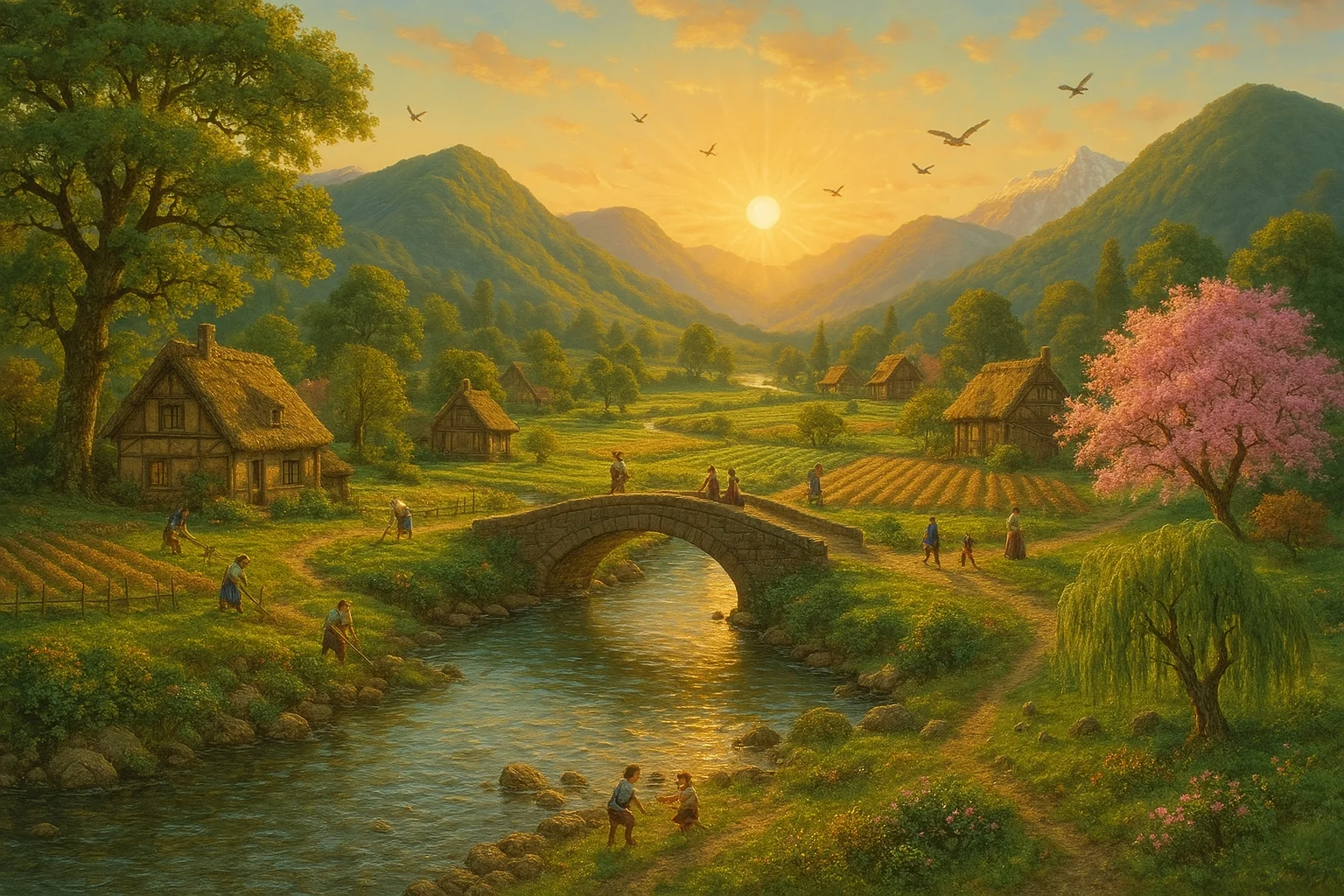 A village landscape picture 2 of 2