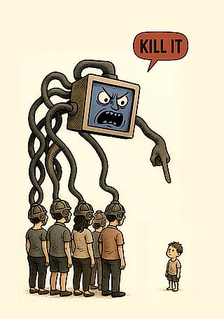 Algorithms no longer suggest; they command. They don’t need weapons; they are the weapons.'