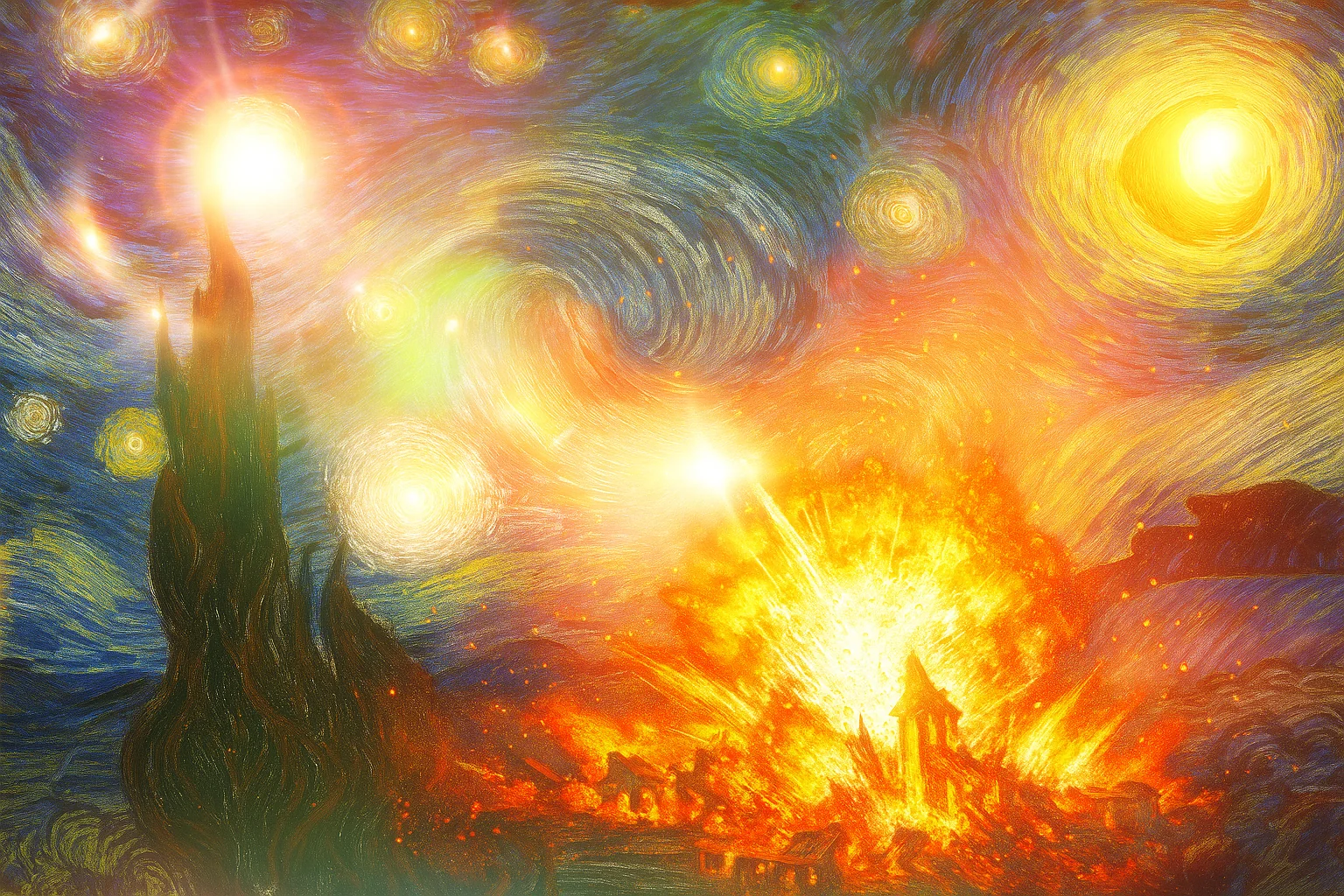 A study in using lens flare to carefully enhance classic works of art picture 1 of 17