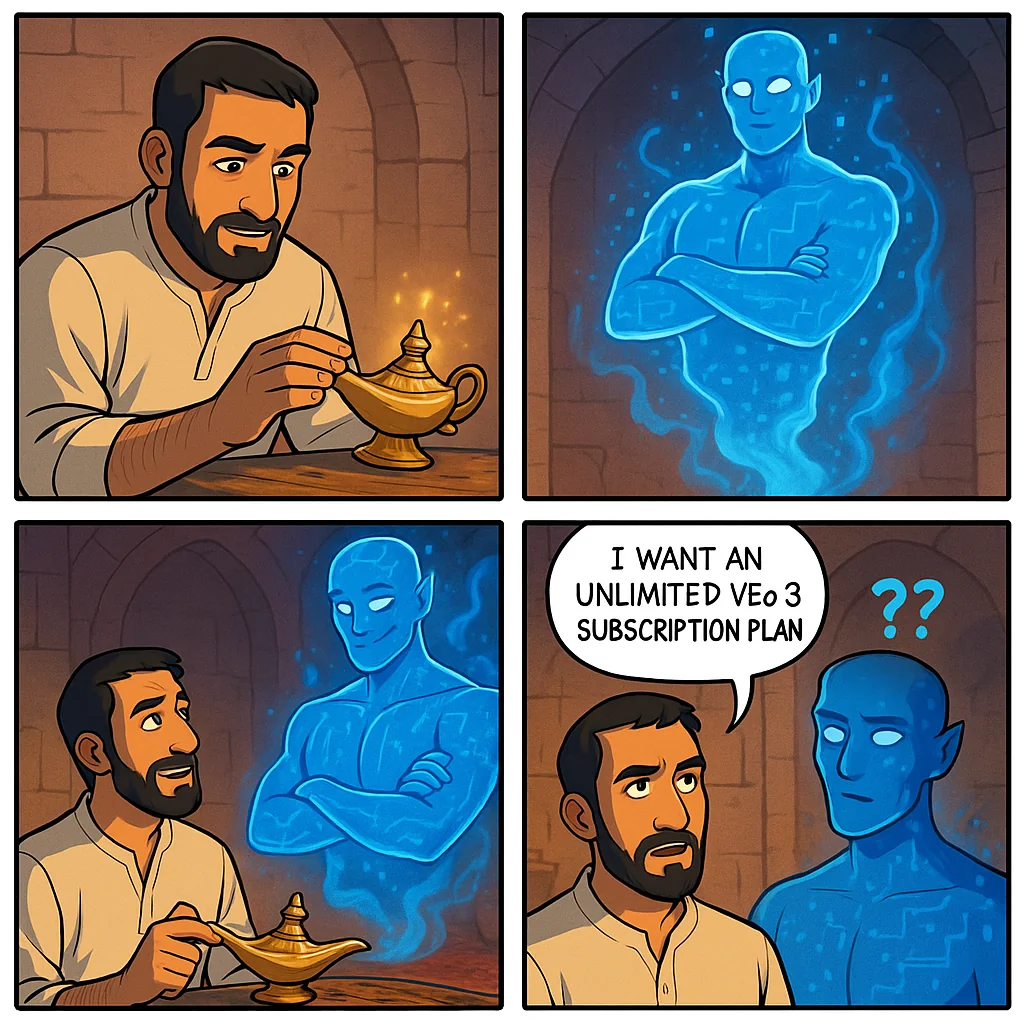 Make a current wish from the blue genie. picture 1 of 1