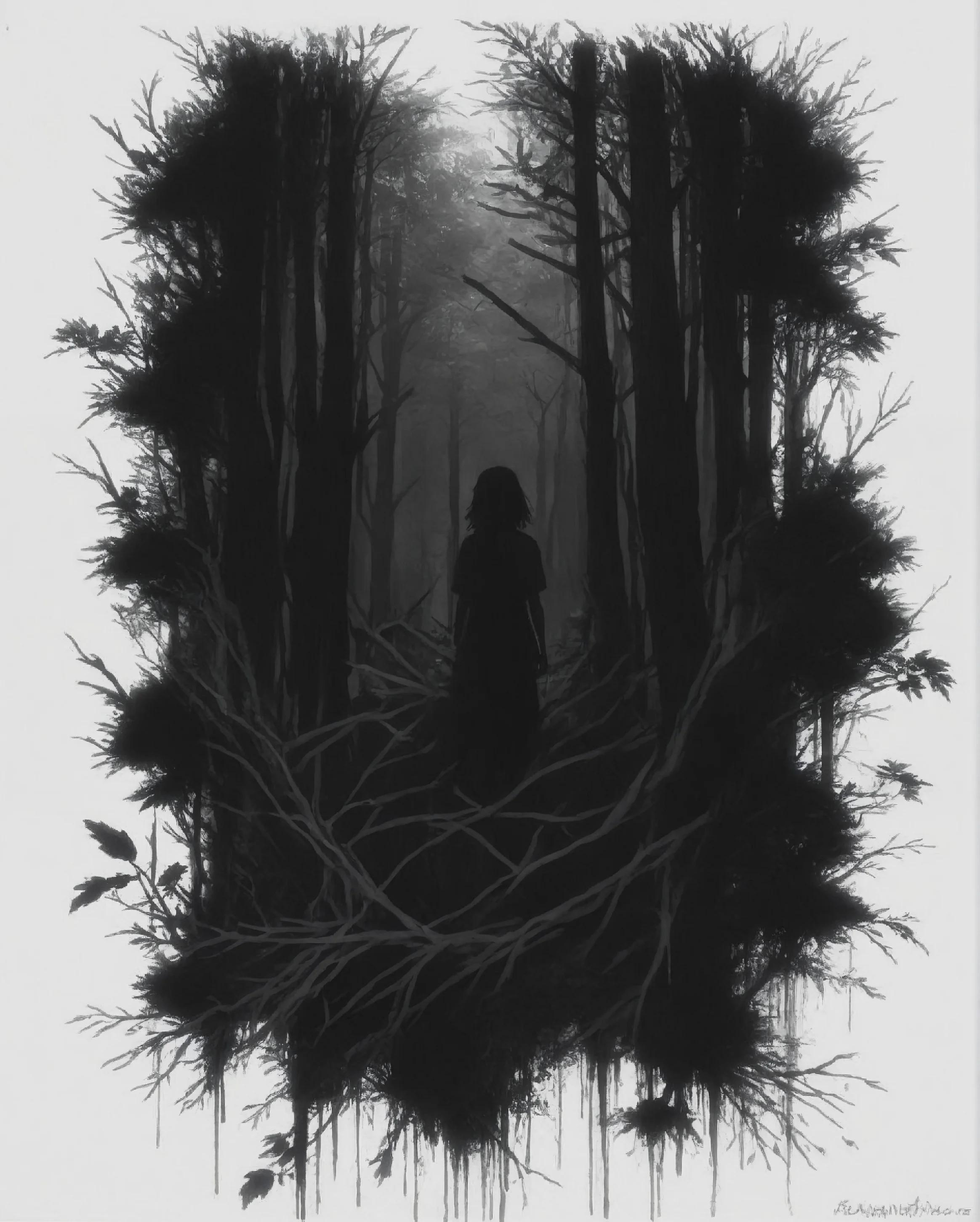 She watches from the woods picture 1 of 1