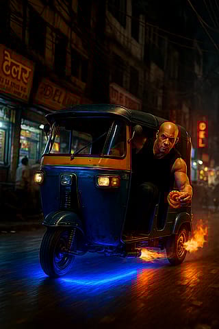 Rickshaw Drift: Fast & Furious - Old Delhi Drift'