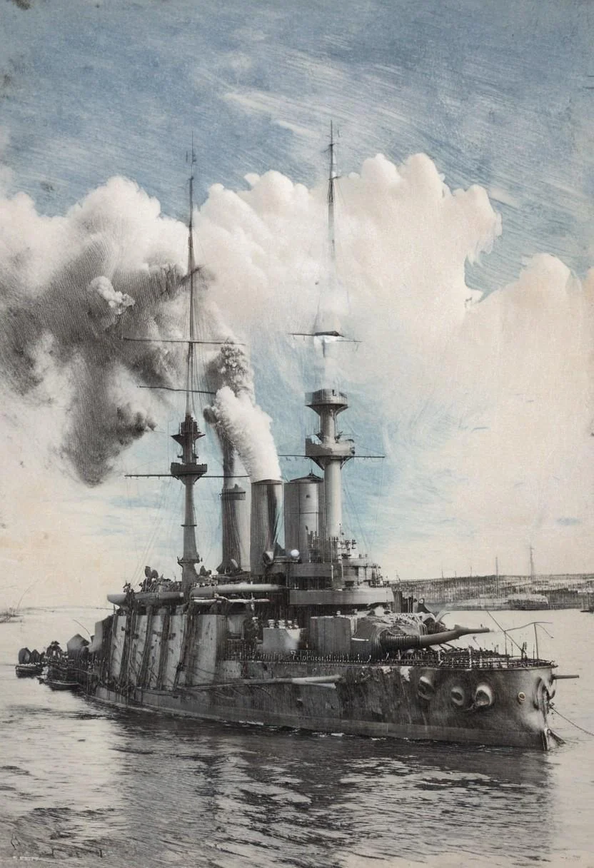 Pre dreadnough warships picture 2 of 2