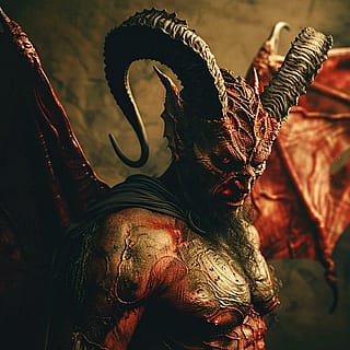 Photography of a biblical accurate demon'