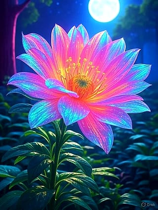 Show me your best AI flower, using imagination and any AI engine. Let’s Go'