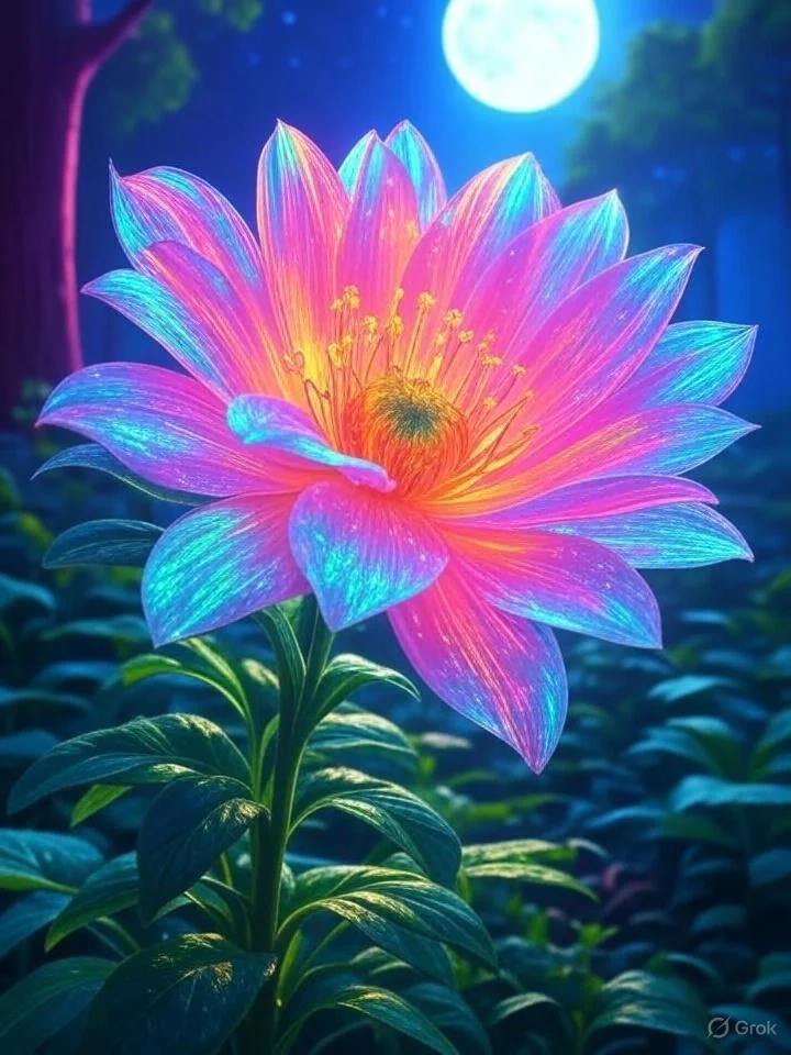 Show me your best AI flower, using imagination and any AI engine. Let’s Go picture 1 of 1