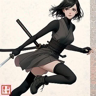 Japanese Cultural Heritage through Digital Art - Four Character Studies'