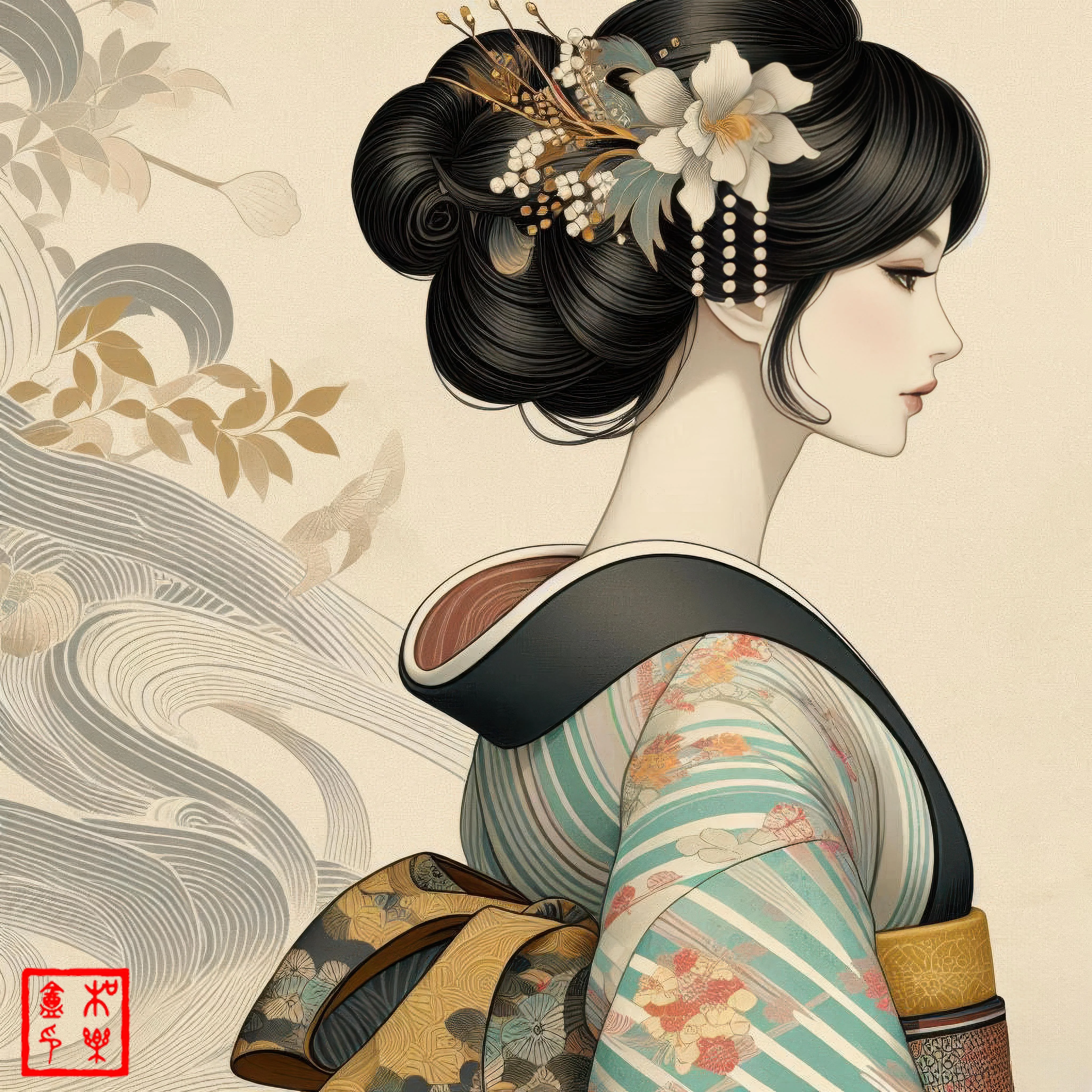 Japanese Cultural Heritage through Digital Art - Four Character Studies picture 2 of 4