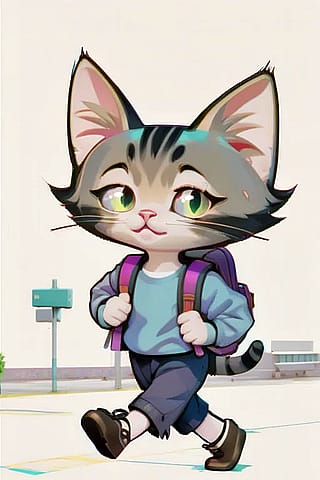 Kitties first day'