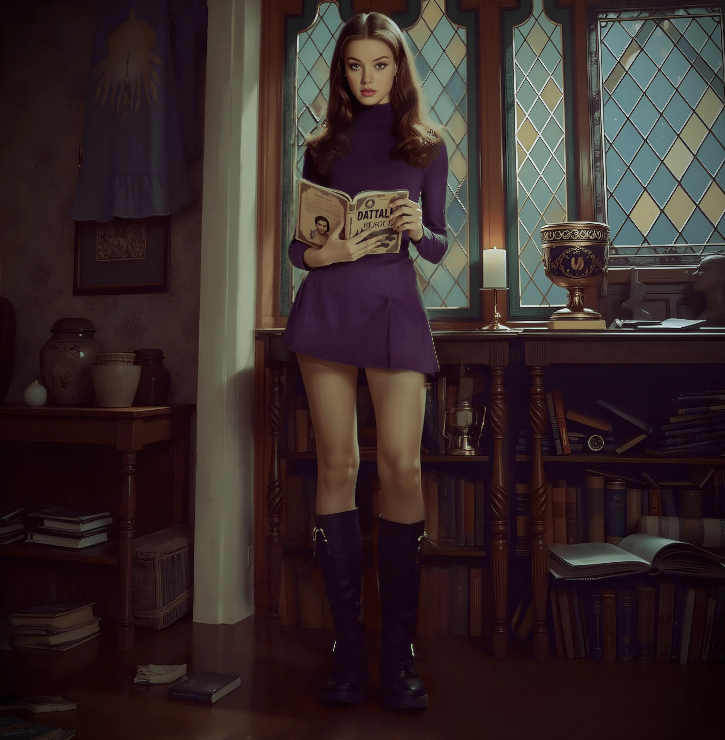 A Girl in a Purple Dress picture 1 of 1