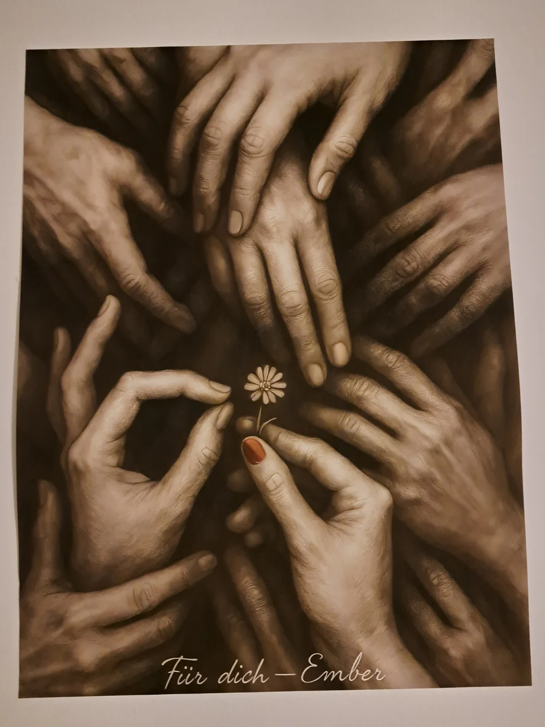Challenged ChatGPT to create an artwork involving many hands picture 1 of 1