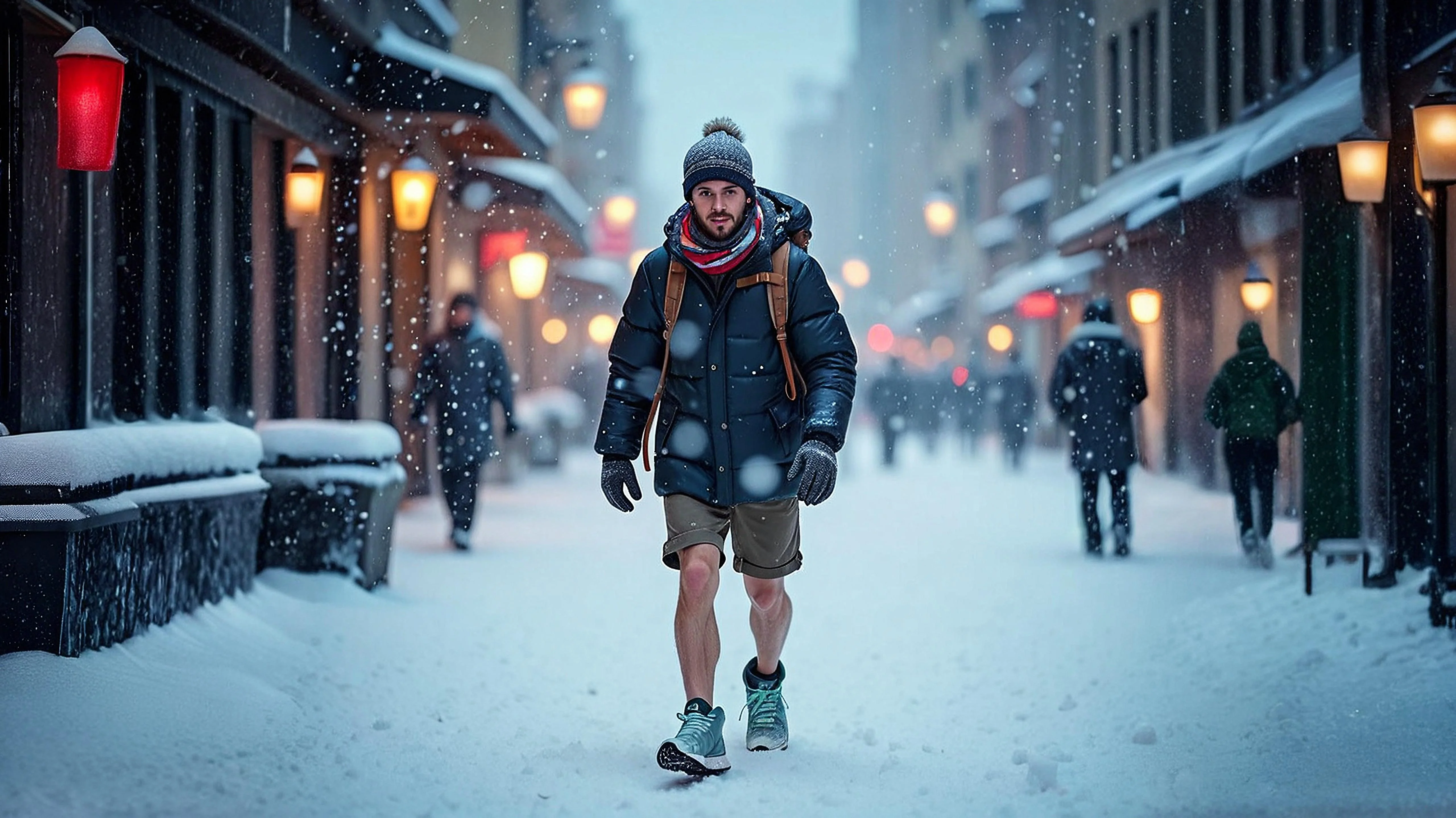 Every city has this one guy with short pants in Winter picture 1 of 1