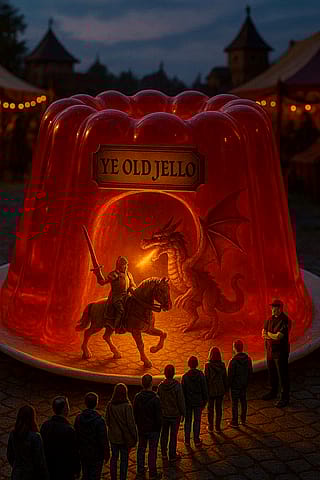 Start your prompt with “realistic jello mold filled with” then finish the sentence. Feel free to put them in comments. Let’s see what you come up with.'