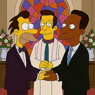 The wedding of Lenny and Carl.'