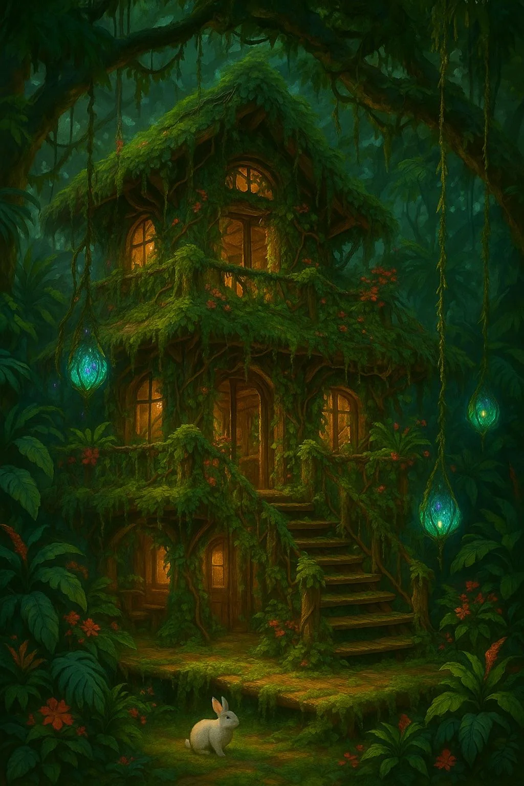 Made a little rainforest villa and the family that would live in it picture 2 of 19