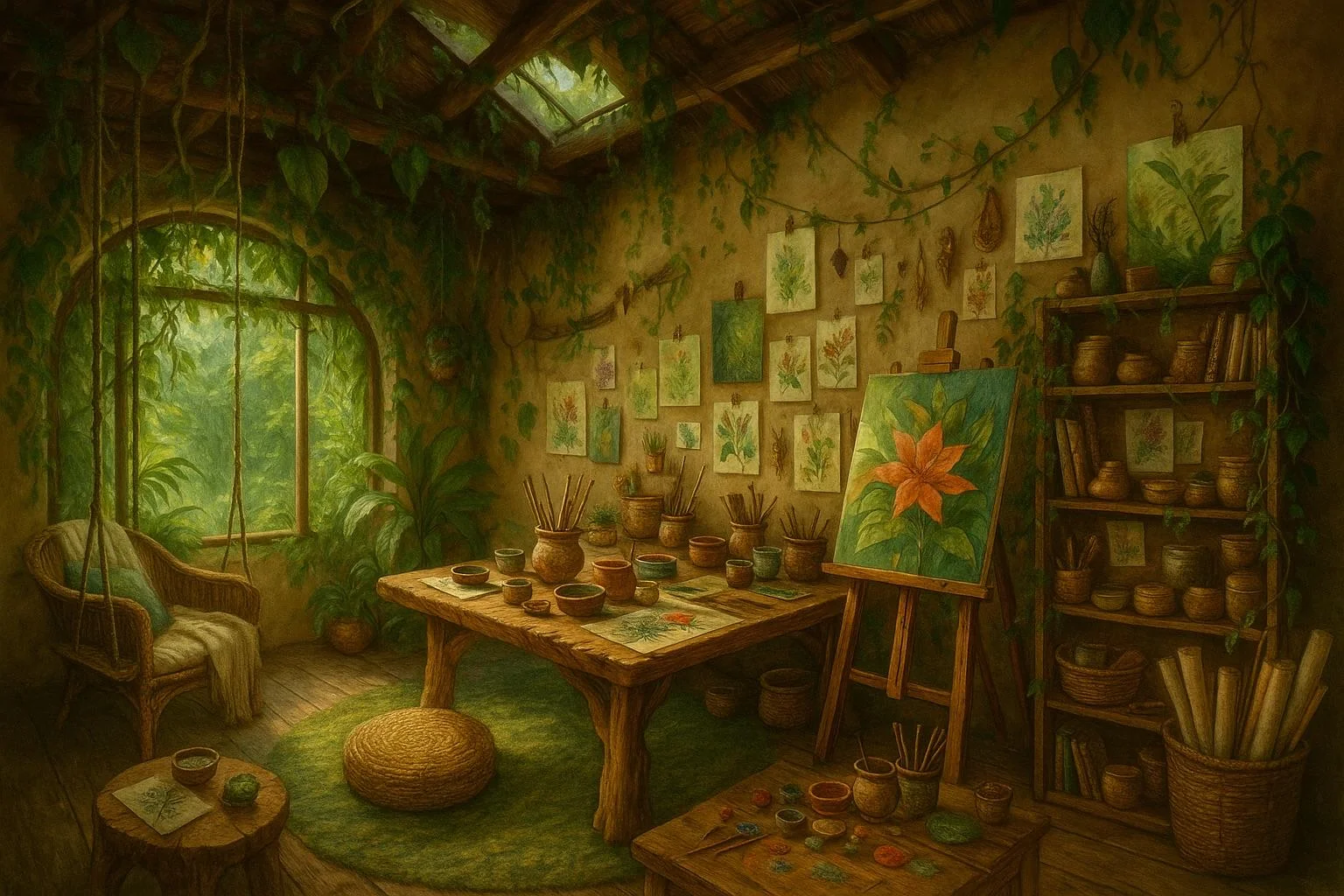 Made a little rainforest villa and the family that would live in it picture 5 of 19