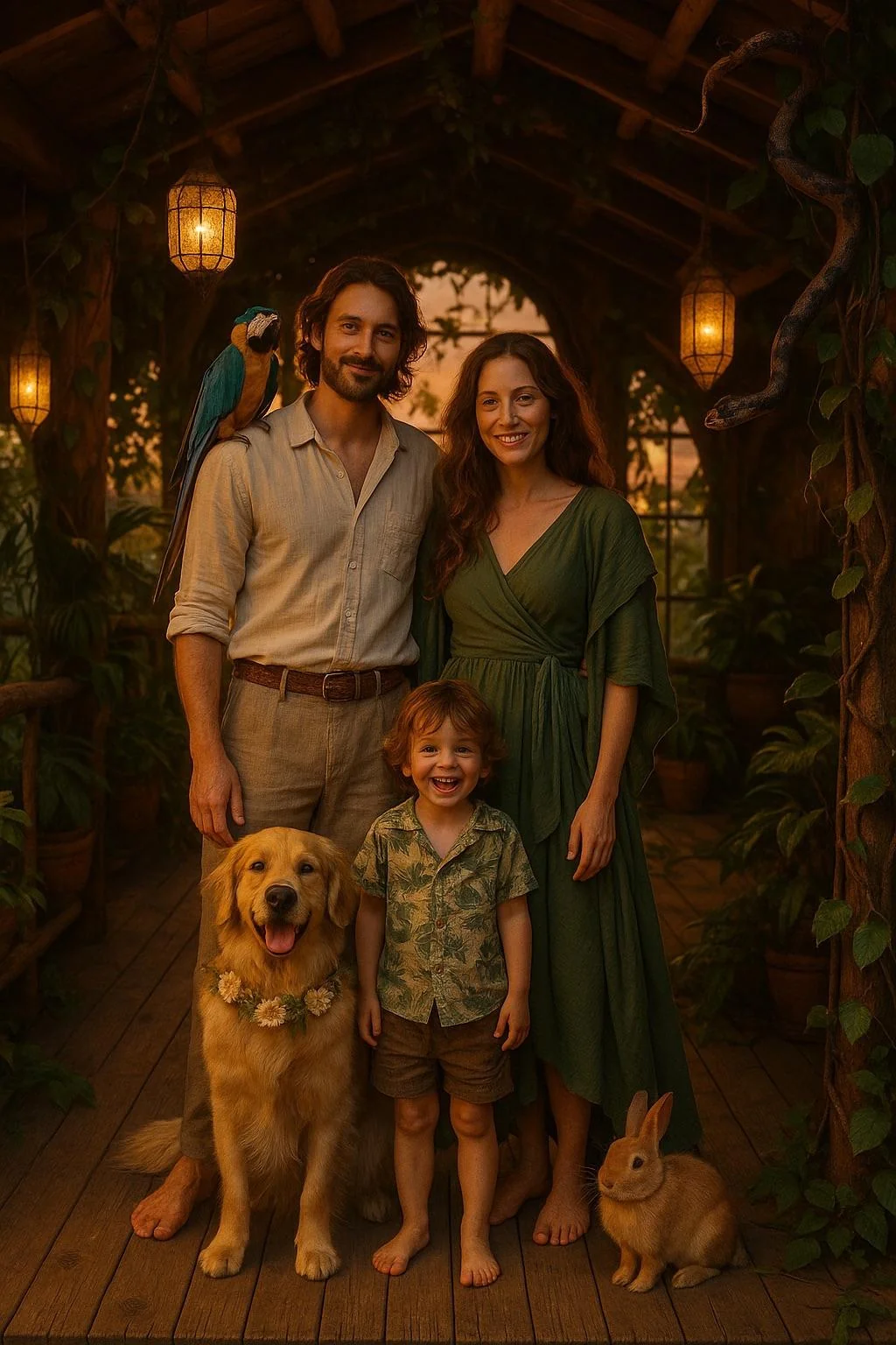 Made a little rainforest villa and the family that would live in it picture 9 of 19