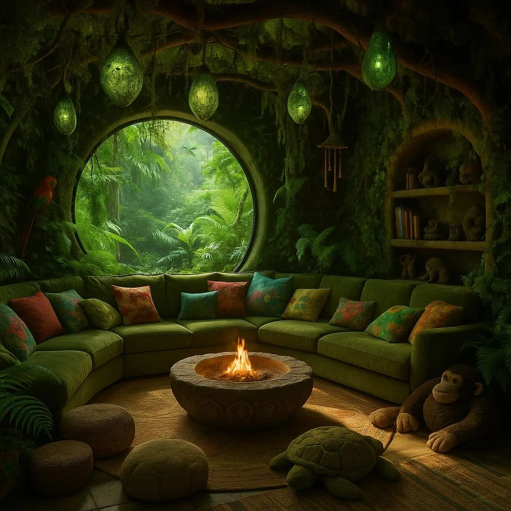 Made a little rainforest villa and the family that would live in it picture 11 of 19