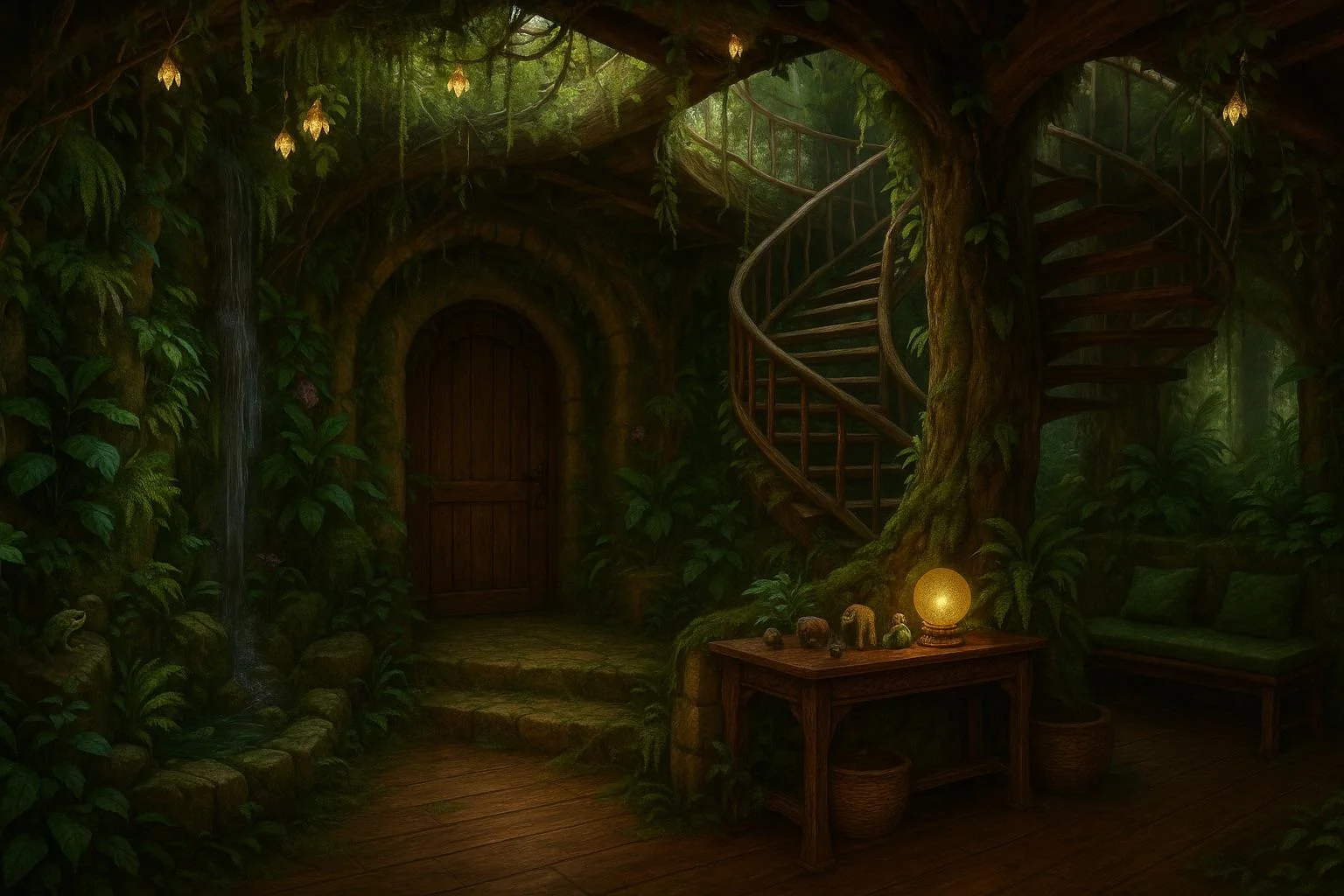 Made a little rainforest villa and the family that would live in it picture 15 of 19