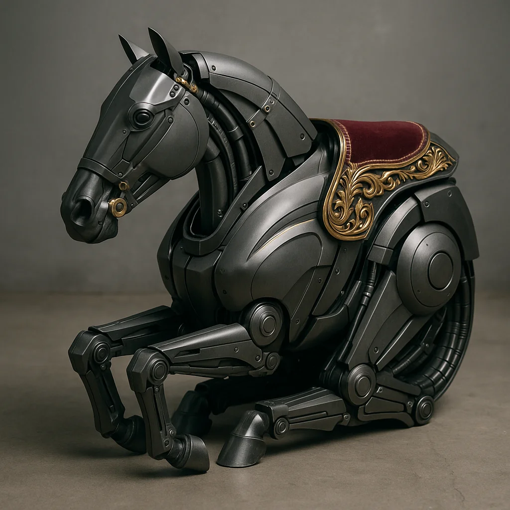 A chevaline, a folding, mechanical, neo-Victorian horse from Neal Stephenson's "The Diamond Age" picture 1 of 1