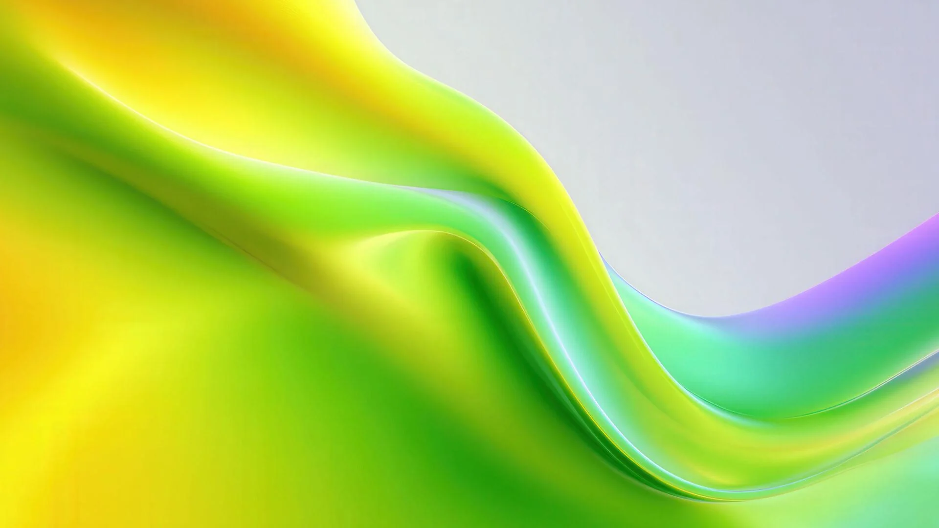Abstract Gradient Wavy Green Yellow Curves picture 1 of 1
