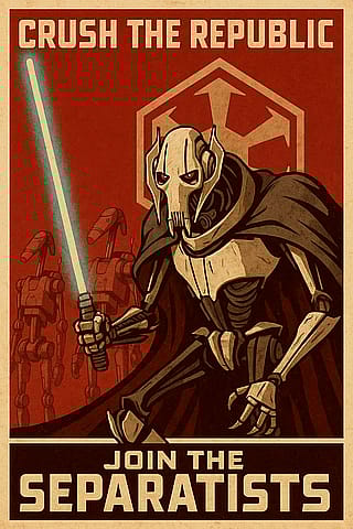Separatist Alliance (CIS) recruitment poster - Star Wars'