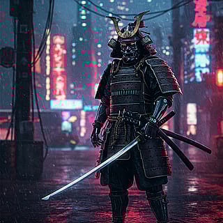Cyberpunk Japanese Samurai.'