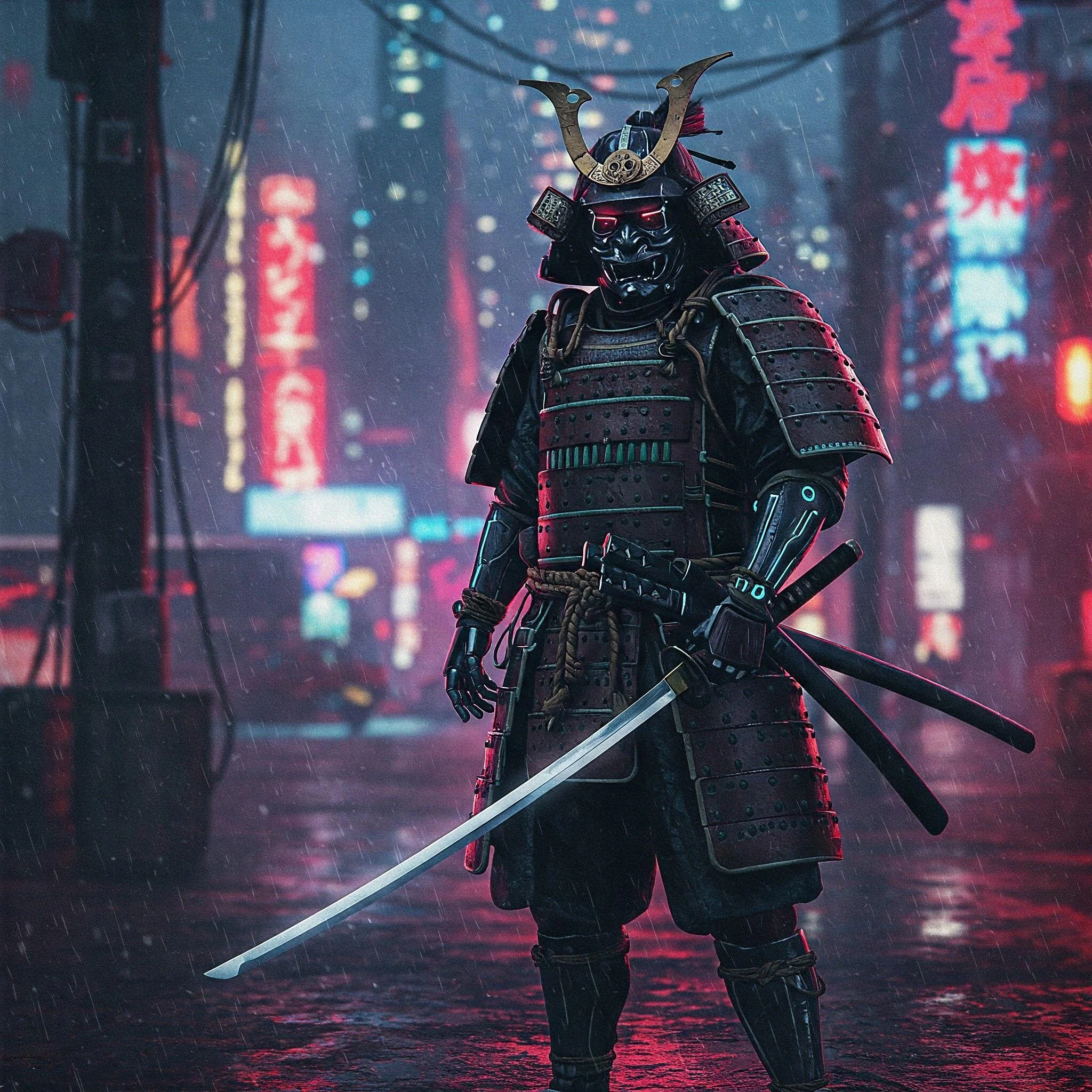 Cyberpunk Japanese Samurai. picture 1 of 3