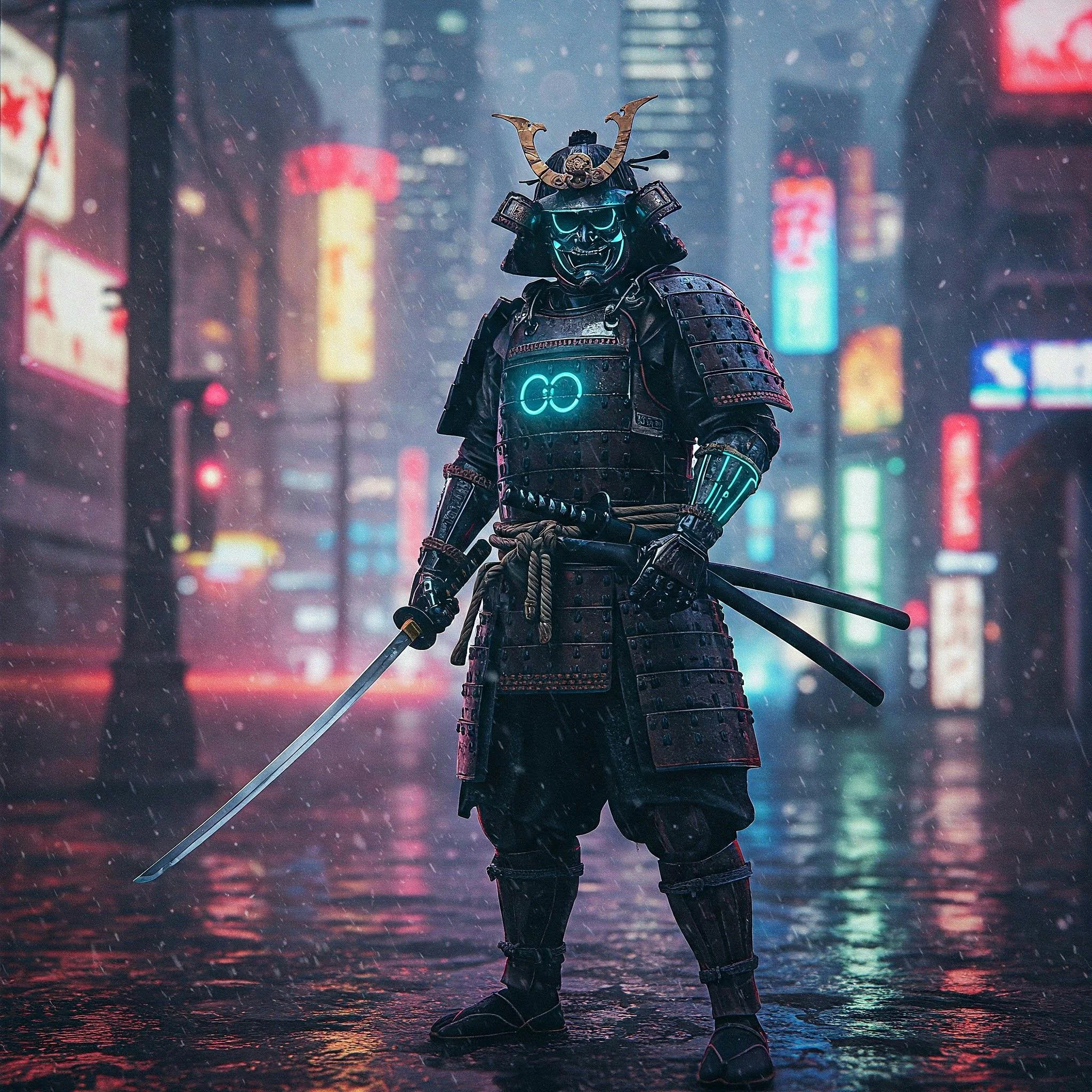 Cyberpunk Japanese Samurai. picture 2 of 3
