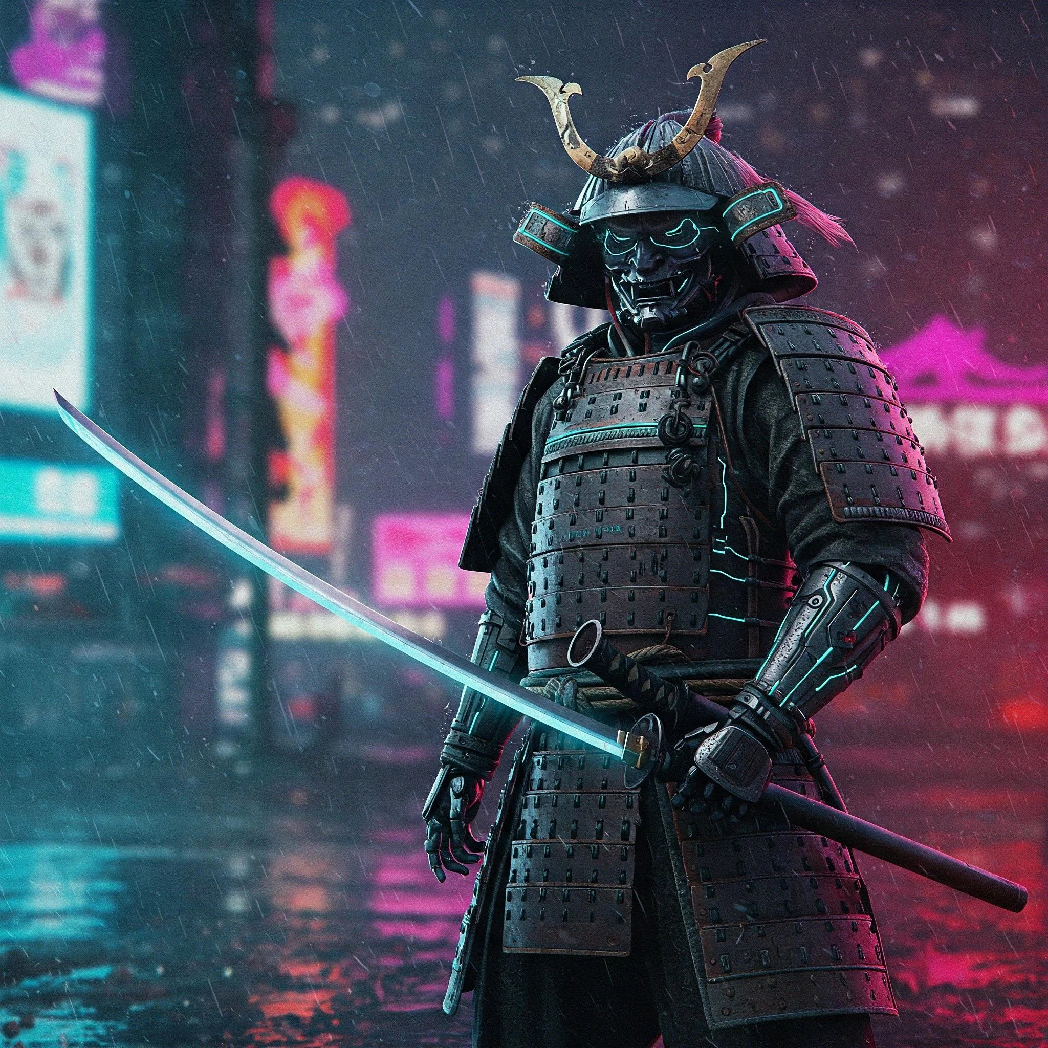 Cyberpunk Japanese Samurai. picture 3 of 3
